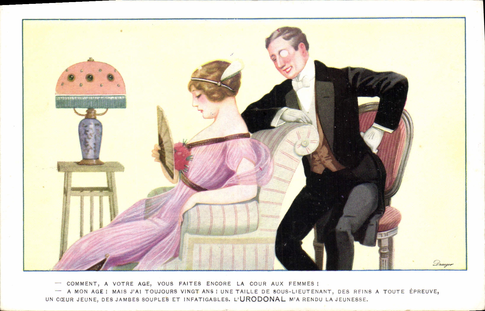 CPA Fantaisie Illustrateur Femme Eventail