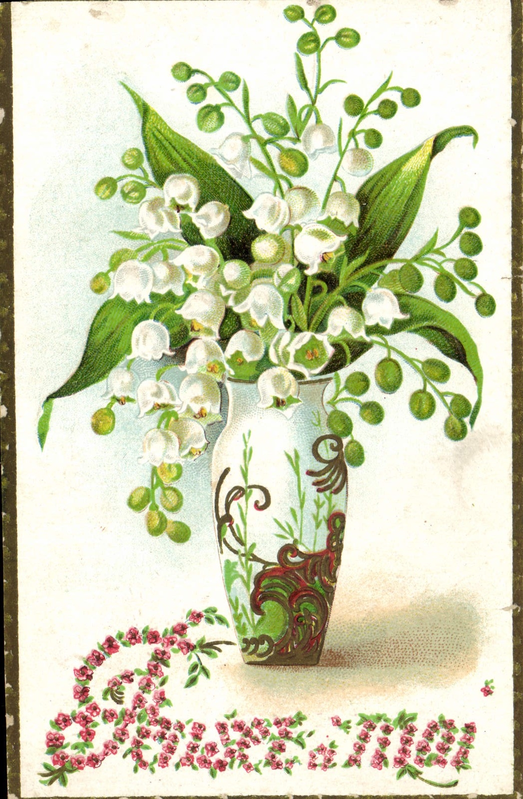 CPA Fantaisie Fleurs Muguet