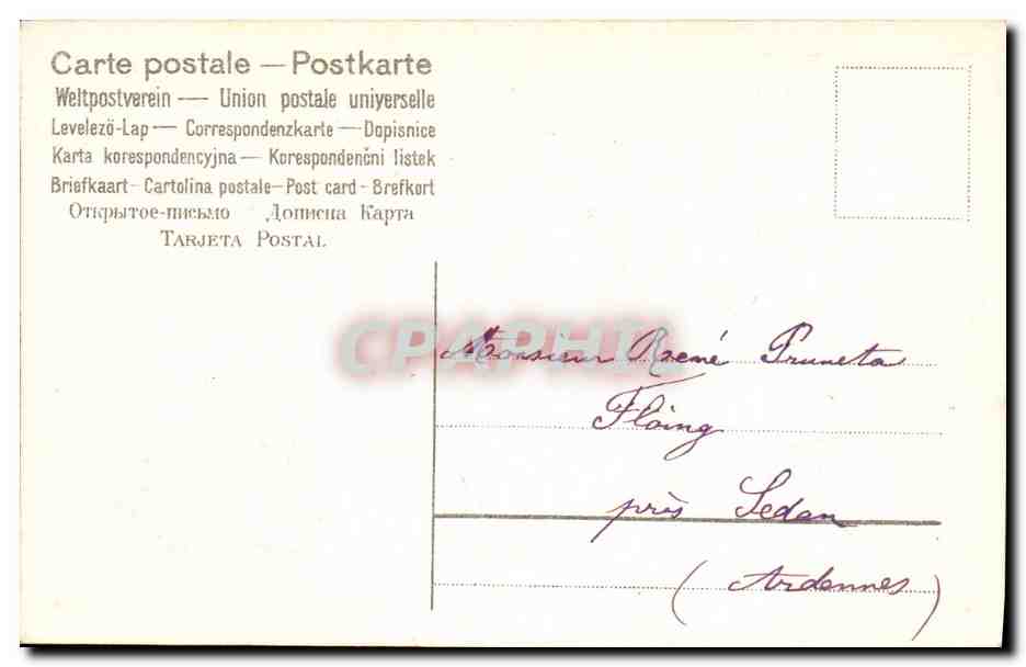 CPA Fantaisie Fleurs  — Rückseite