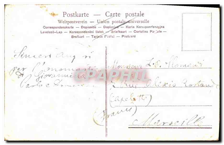 CPA Fantaisie Fleurs Colombes — Verso