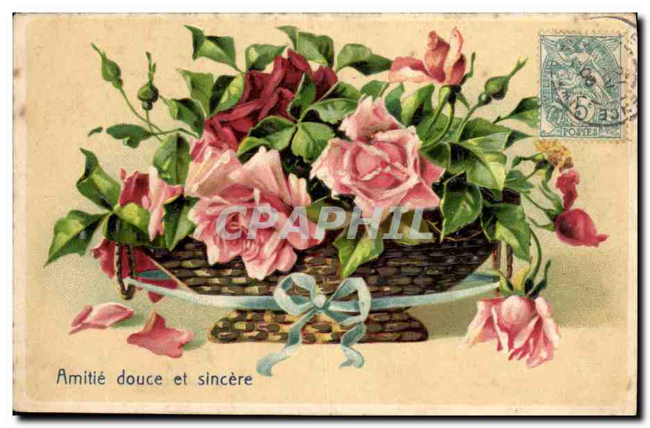 CPA Fantaisie Fleurs 