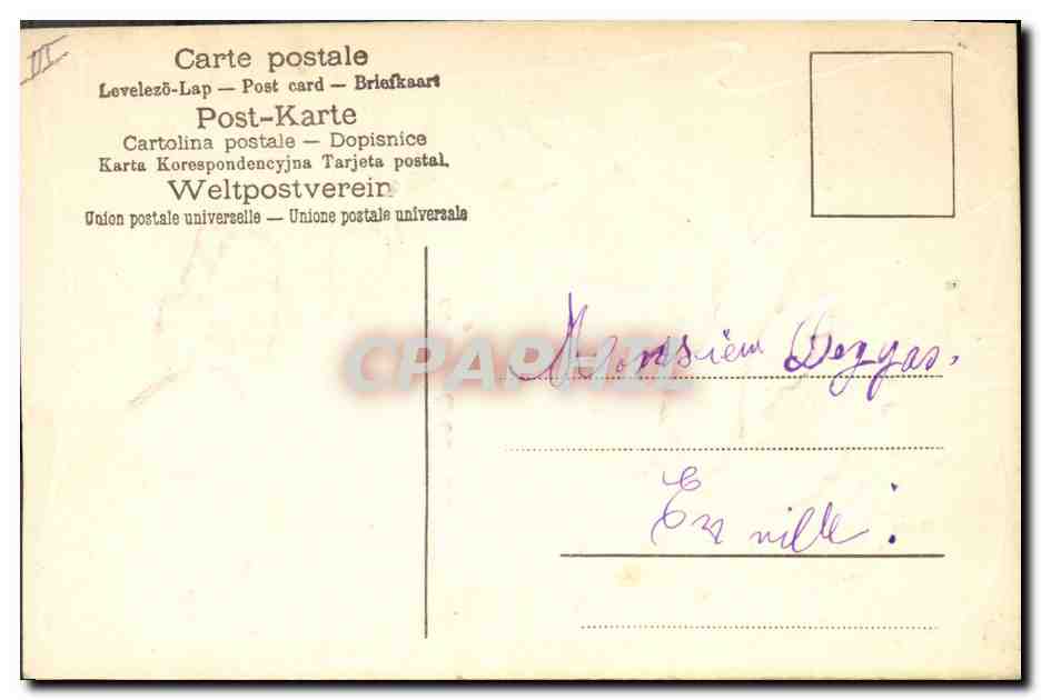 CPA Fantaisie Fleurs  — Verso