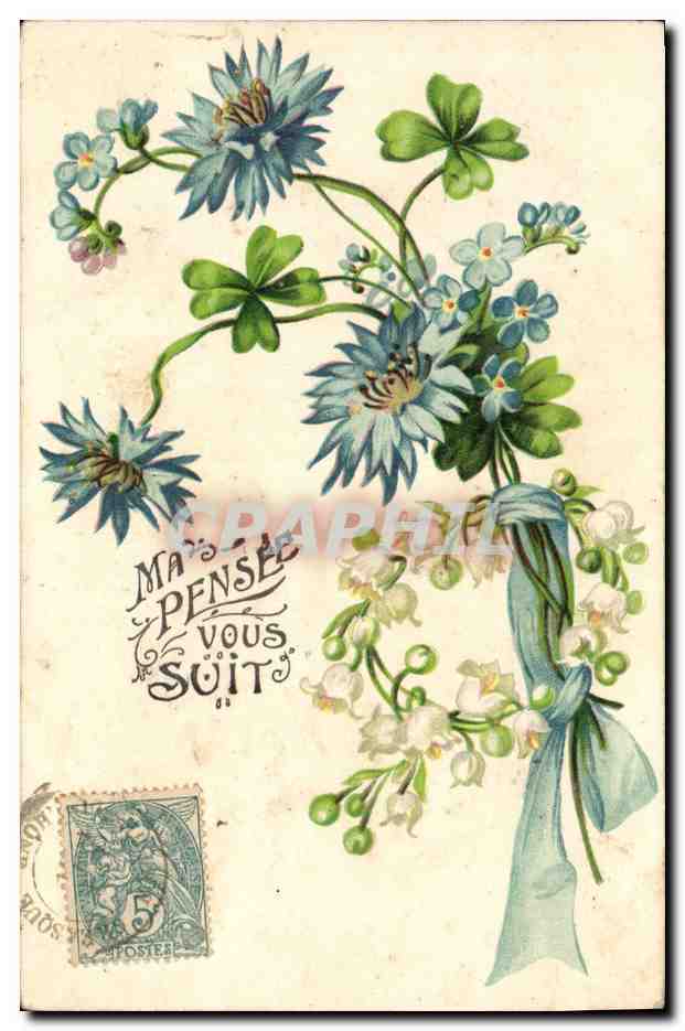 CPA Fantaisie Fleurs 