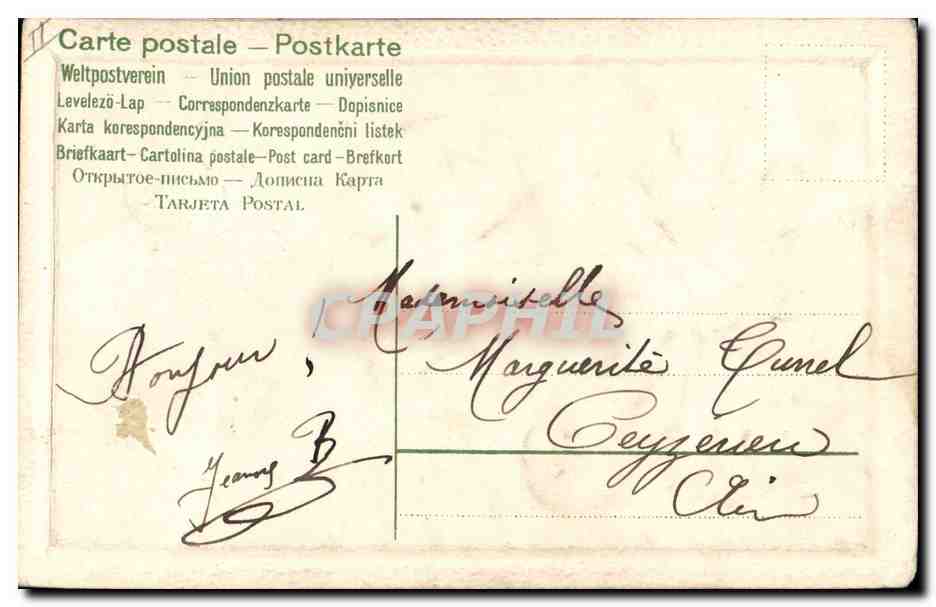 CPA Fantaisie Fleurs  — Rückseite