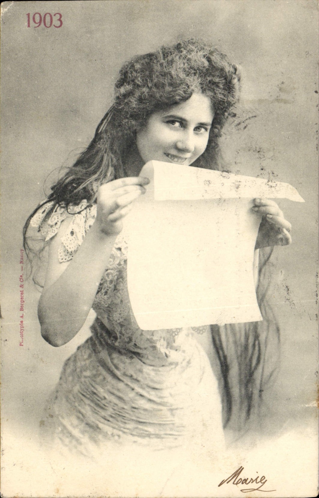 CPA Fantaisie Femme 1903 