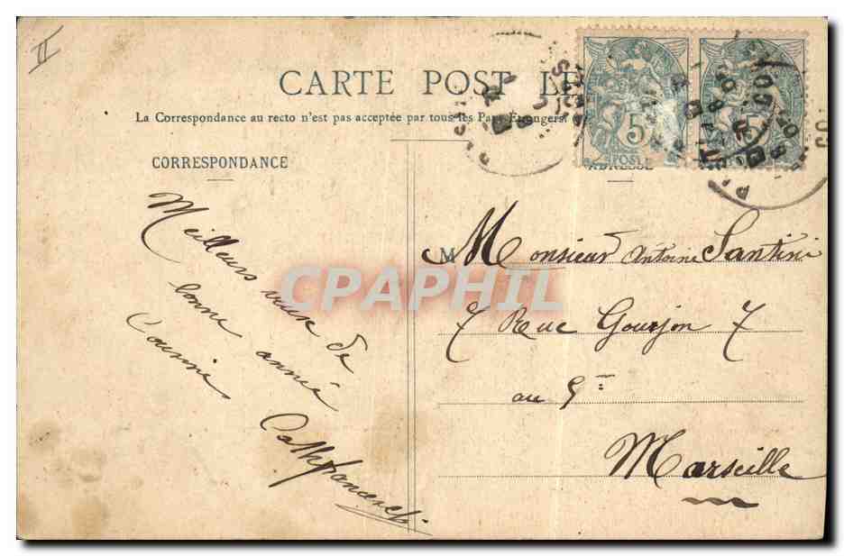 Jeune femme en robe élégante — avec éventail — éditeur A. Benshaw, n° 103 — Verso