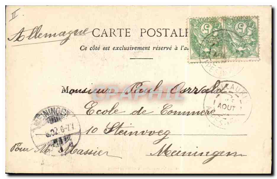 Le Noël du Petit Ramoneur — Éditeur A. Bergyna & Cie, n° D — Rückseite