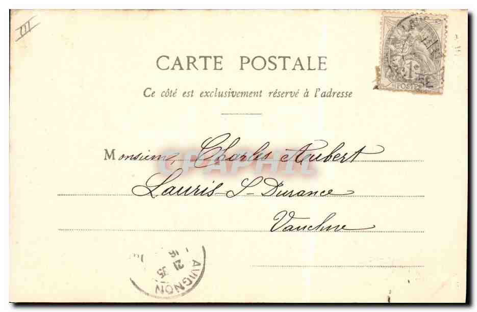 Le Petit Cyrano — scène de théâtre — Phototypie A. Bergeret et Cie, Nancy, n°3 — Rückseite