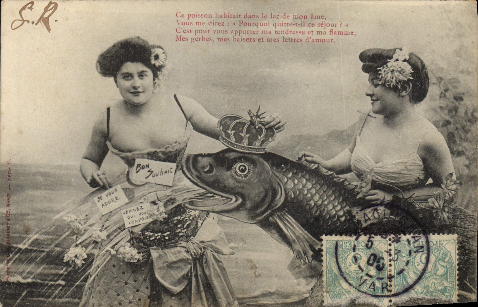 CPA Fantaisie Femme Poisson