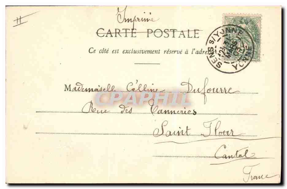 CPA Fantaisie Femme Poisson d'Avril  — Verso