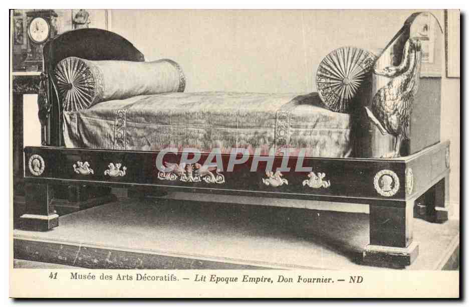 Musée des Arts Décoratifs — Lit Époque Empire, Don Fournier — ND