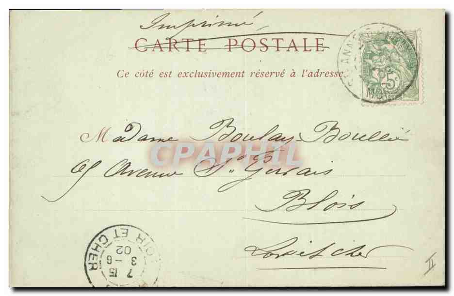 CPA Chatreuse d'Auray Mausolee des Martyrs de Quiberon — Rückseite