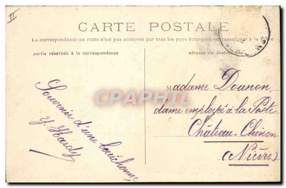CPA Environs de La Chatre Tombeau de George Sand a Nohant — Rückseite