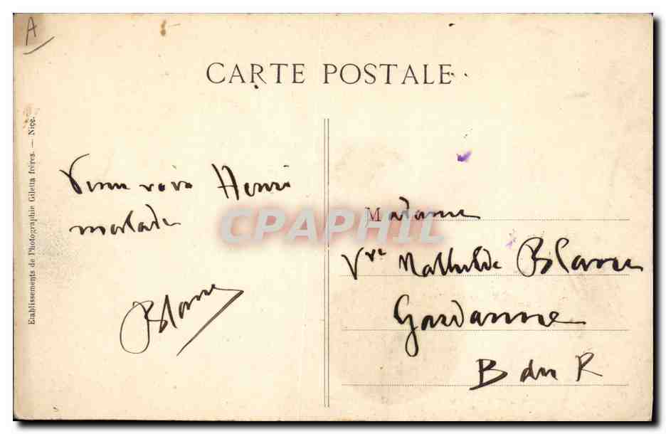 Tombe du Général Championnet à Antibes — Fort Carré — Édition Gilletta — Achterkant