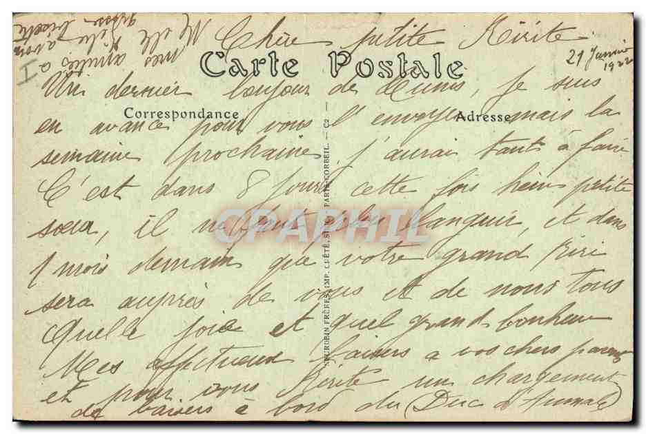 CPA Carthage Tombeau du Generale Lavigerie — Rückseite