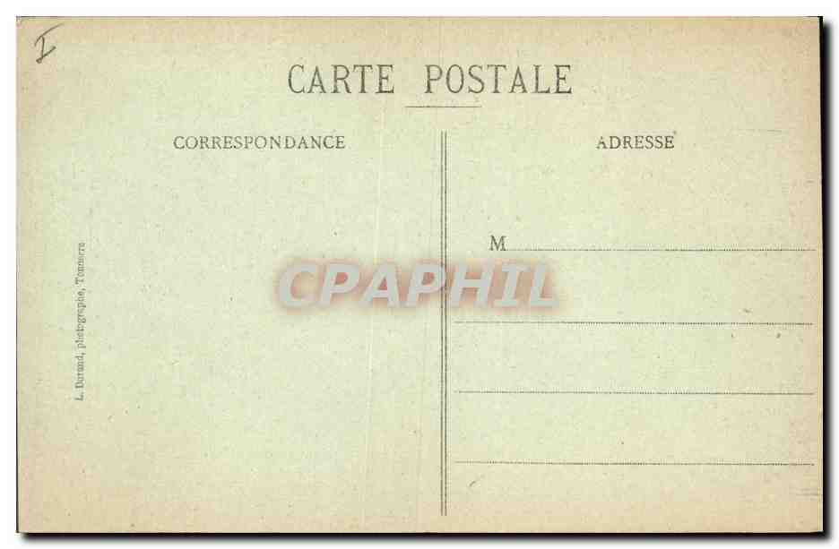 CPA Tonnerre Tombeau du Marquis de Louvois — Rückseite