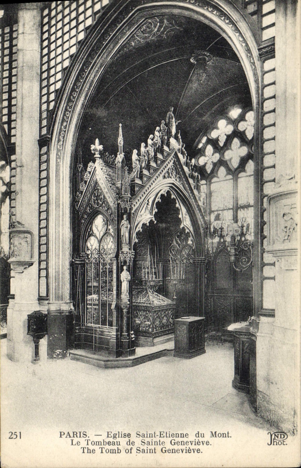 Paris — Église Saint-Étienne du Mont — Le Tombeau de Sainte Geneviève — JND Hot. n°251