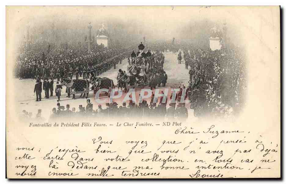 Funérailles du Président Félix Faure — Le Char Funèbre — ND Phot