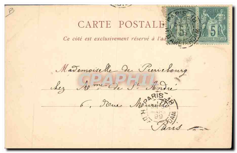Funérailles du Président Félix Faure — Le Char Funèbre — ND Phot — Rückseite