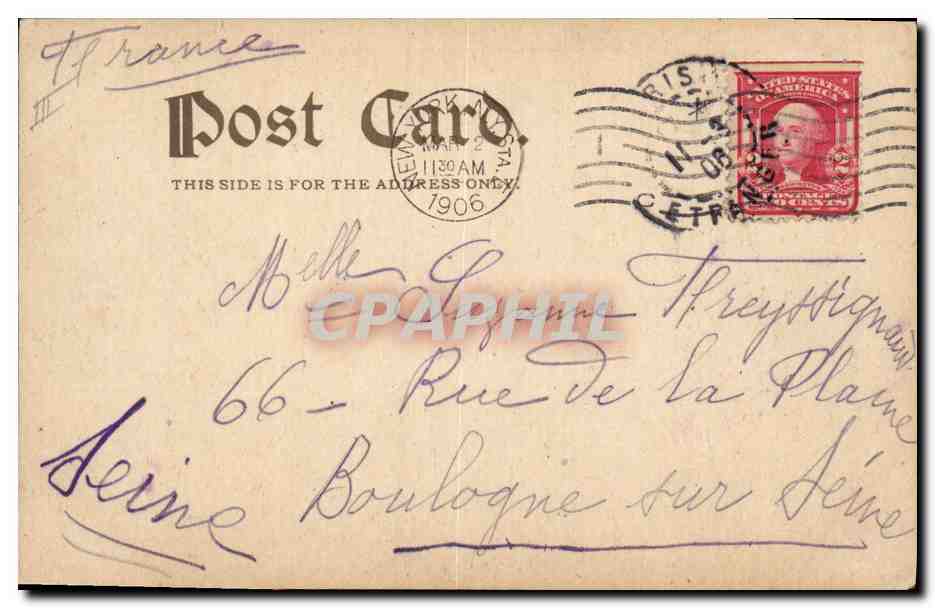 Enfant en bonnet blanc et chien bulldog — jeu 'cache-cache' — Dorothy Dixon, série 1385, The Ullman Mfg. Co., N.Y. — Reverso