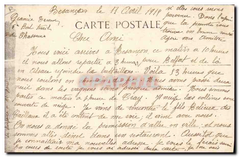 Besançon — Ausflug in die Franche-Comté — Ingenieurarbeiten — Verlag L. Gaillard-Prêtre, Nr. 336 — Rückseite
