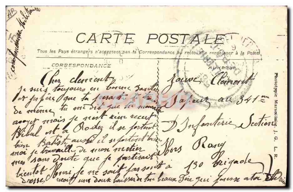 CPA Militaria Montpellier 2eme Genie Manoeuvre de pont Ouverture de portiere — Rückseite