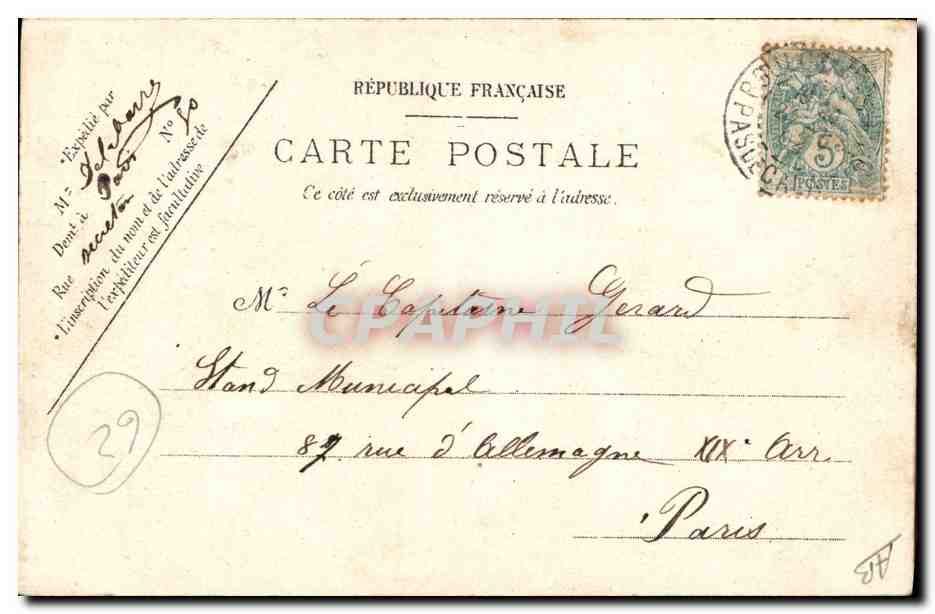 Arras, Avenue du XIXe Arrondissement — Parade de l'École de Pont du Génie — B.D. Roubaix, n°87 — Achterkant