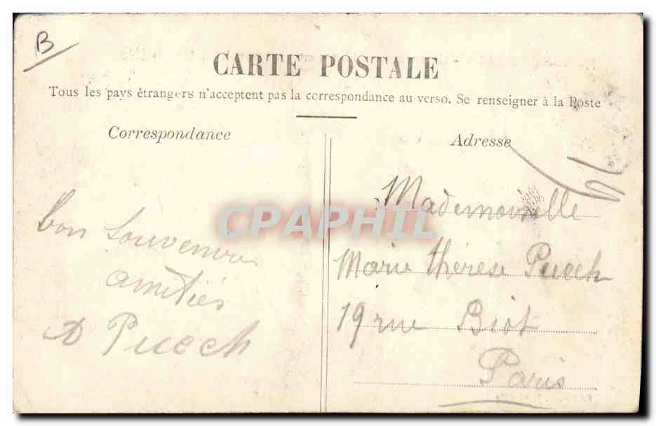 Montpellier - Construction d'un pont par chevalet à 4 pieds — Édition L. J. Albsille, n°77 — Rückseite