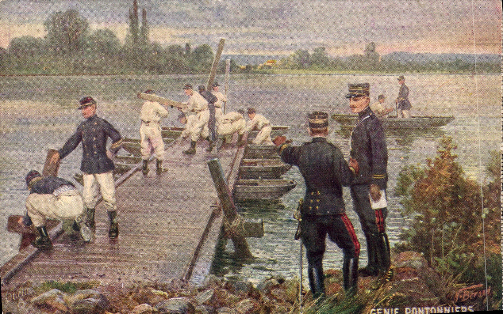 Genie Pontonniers — Les Armes Françaises Série 981 — éditeur Tuck
