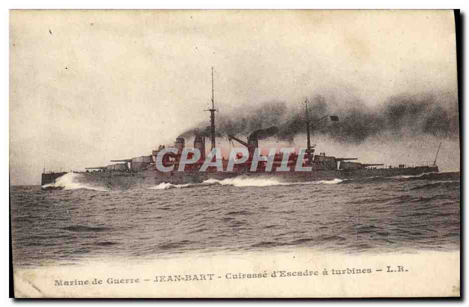CPA Bateau Jean Bart Cuirasse d'escadre a turbines