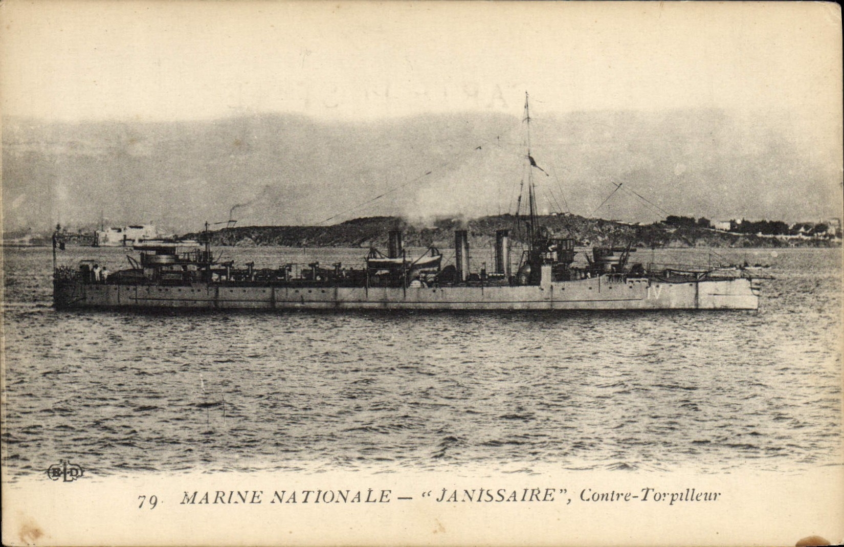 Marine Nationale — "Janissaire", Contre-Torpilleur — Éditeur BLP, n°79