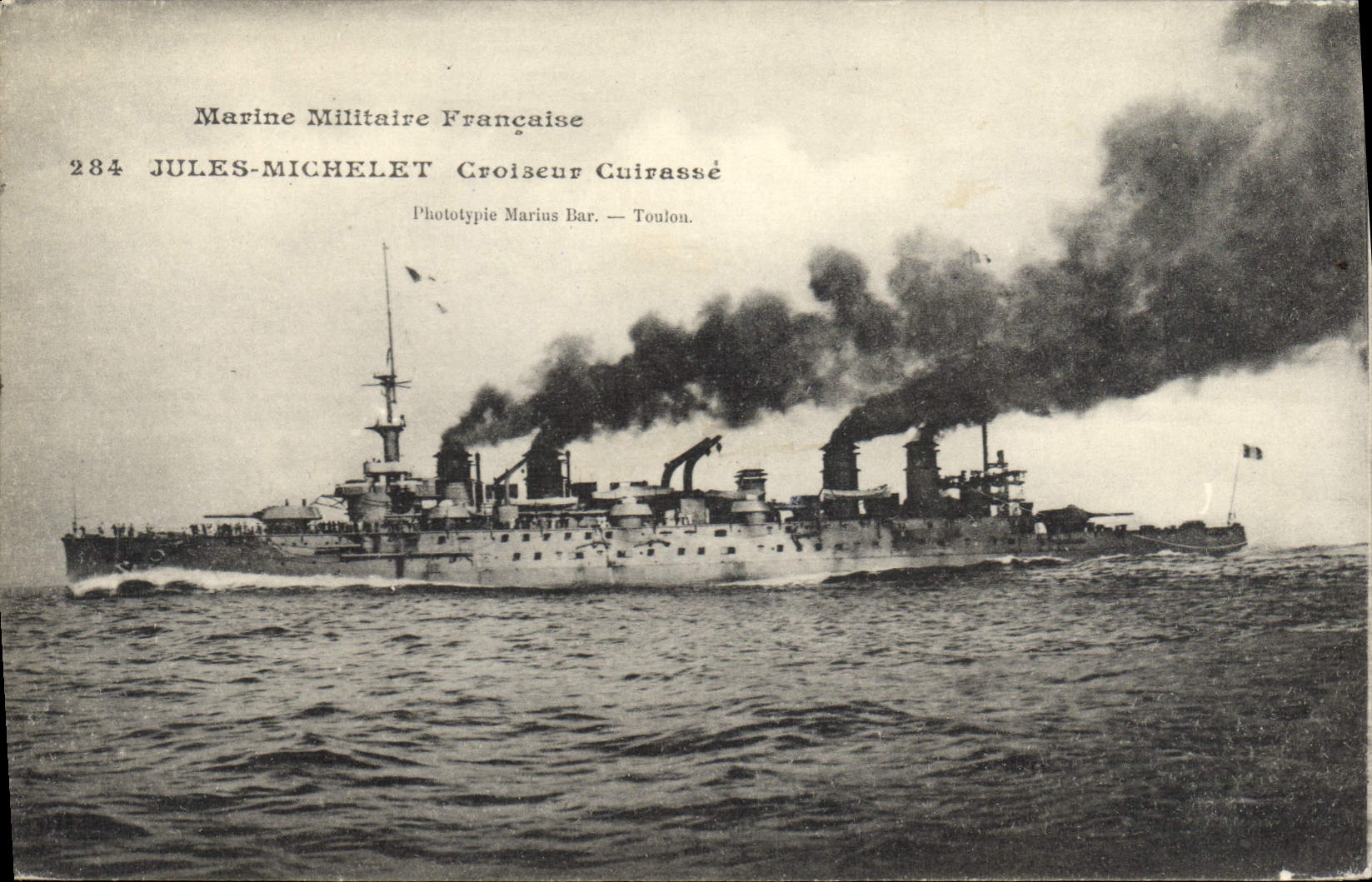 Jules Michelet — Croiseur Cuirassé — Phototypie Marius Bar — Toulon