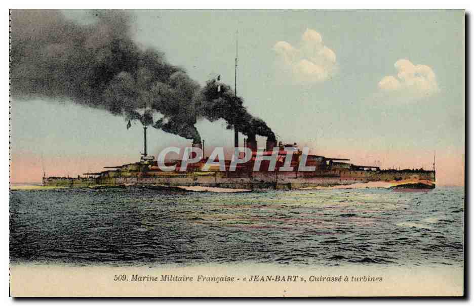 Marine Militaire Française - « JEAN-BART », Cuirassé à turbines — série 509, éditeur non visible
