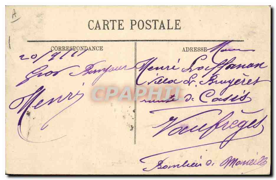 CPA Bateau Justice Cuirasse de 1er rang — Verso
