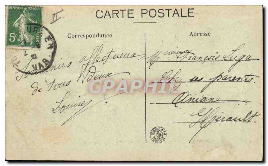 CPA Bateau Jules Michelet Croiseur de Premier Rang — Verso