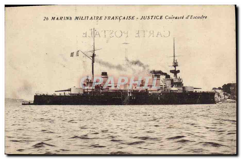 CPA Bateau Justice Cuirasse d'escadre