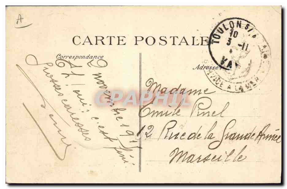 Marine Nationale — 'Justice' — Cuirassé d'Escadre 14.868 tonnes — Éditeur B.D. n°756 — Verso