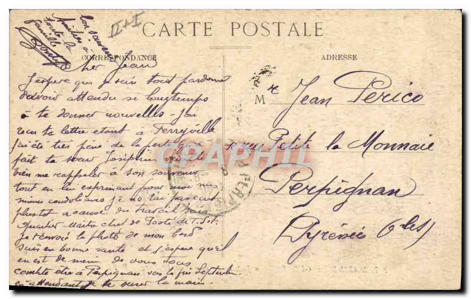 CPA Bateau Justice Cuirasse de 1er rang — Verso