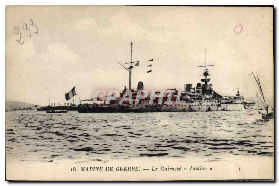 CPA Bateau Le cuirasse Justice