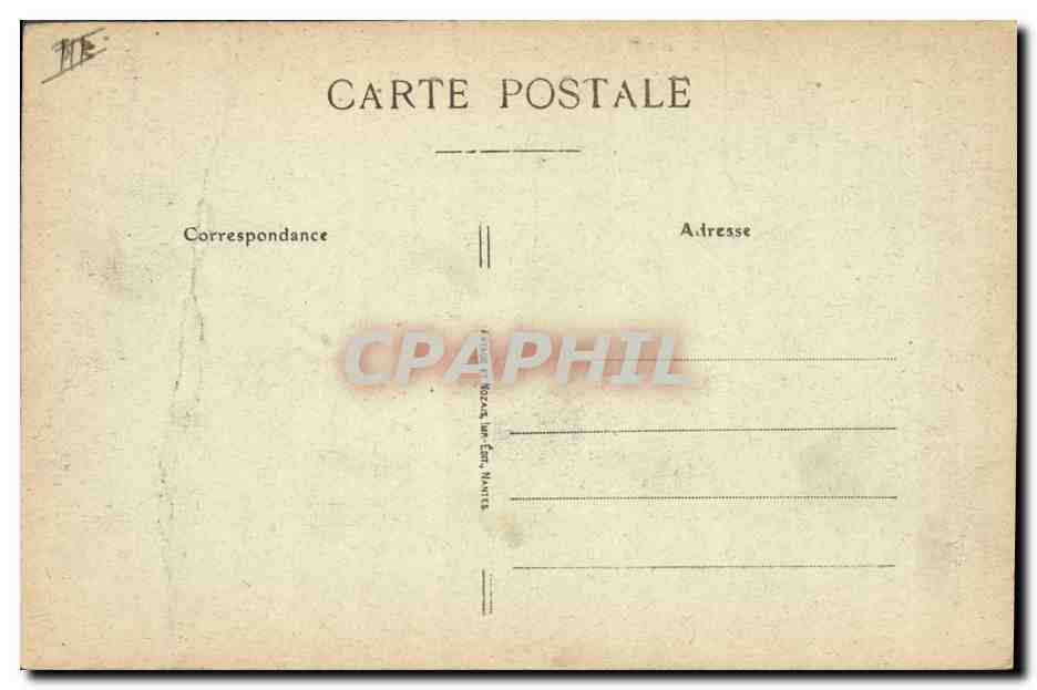 CPA Bateau Le cuirasse Justice — Verso