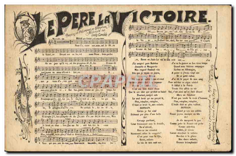 Le Père la Victoire — Mélodie de Louis Gamble — Paroles de Delorme et Gagnière