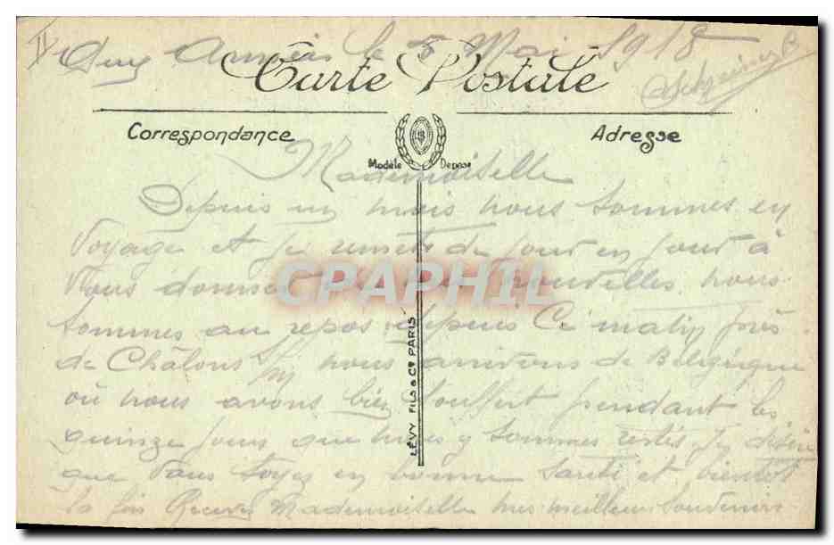 CPA Folklore Alsace Type d'Alsacienne — Verso