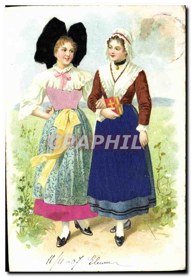CPA Folklore Alsace 