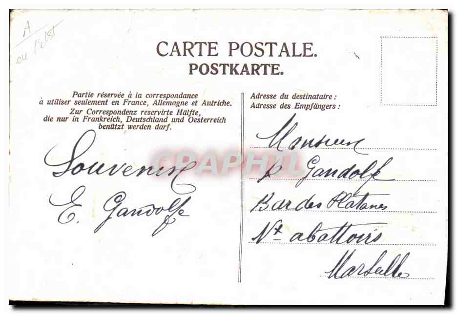 CPA Folklore Alsace  — Verso