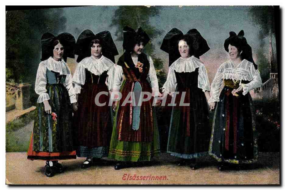 CPA Folklore Alsace Alsaciennes