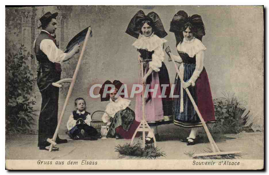 CPA Folklore Alsace Femmes