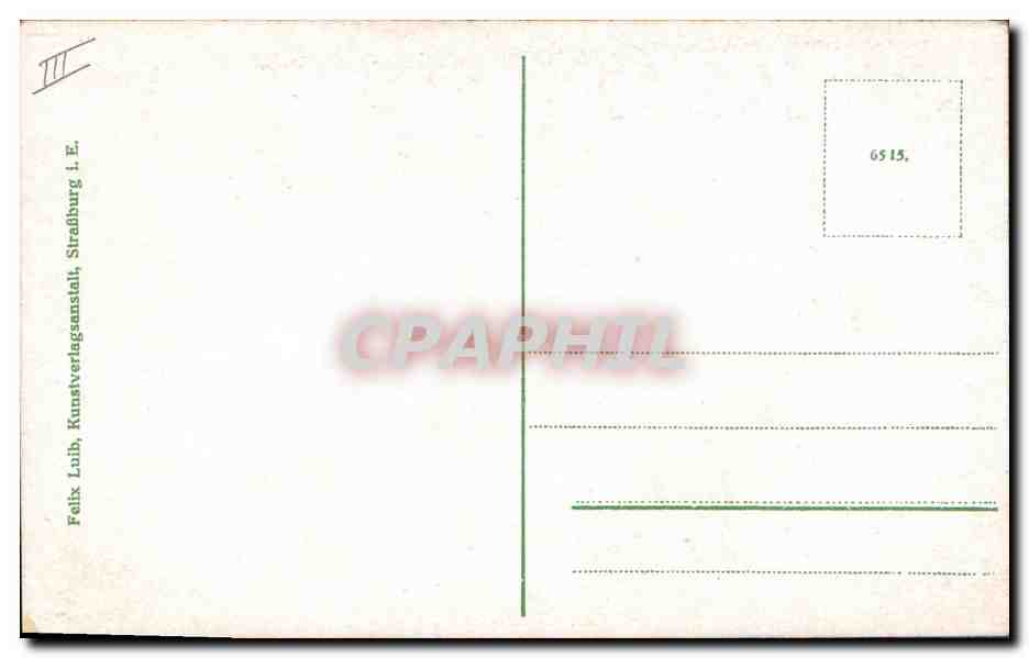 CPA Folklore Alsace Alsacienne — Verso