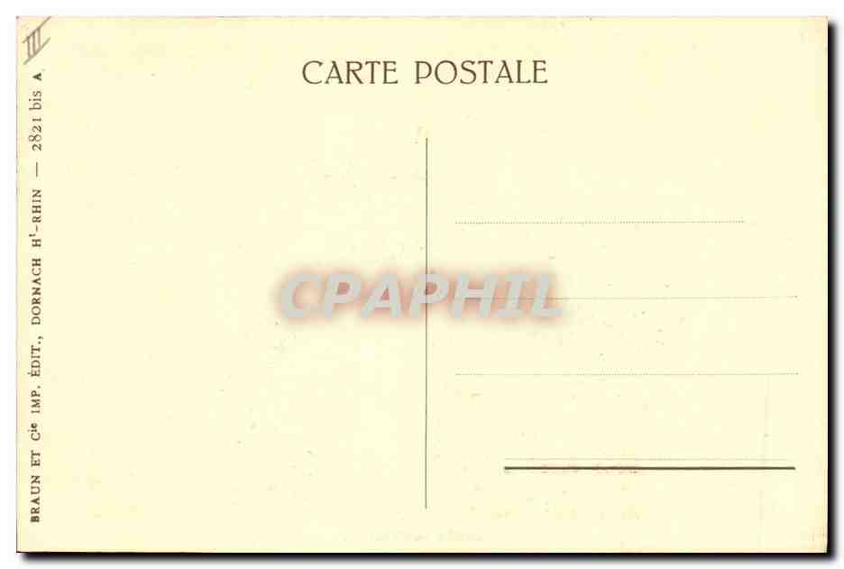 CPA Folklore Alsace Jeunes Alsaciennes — Verso