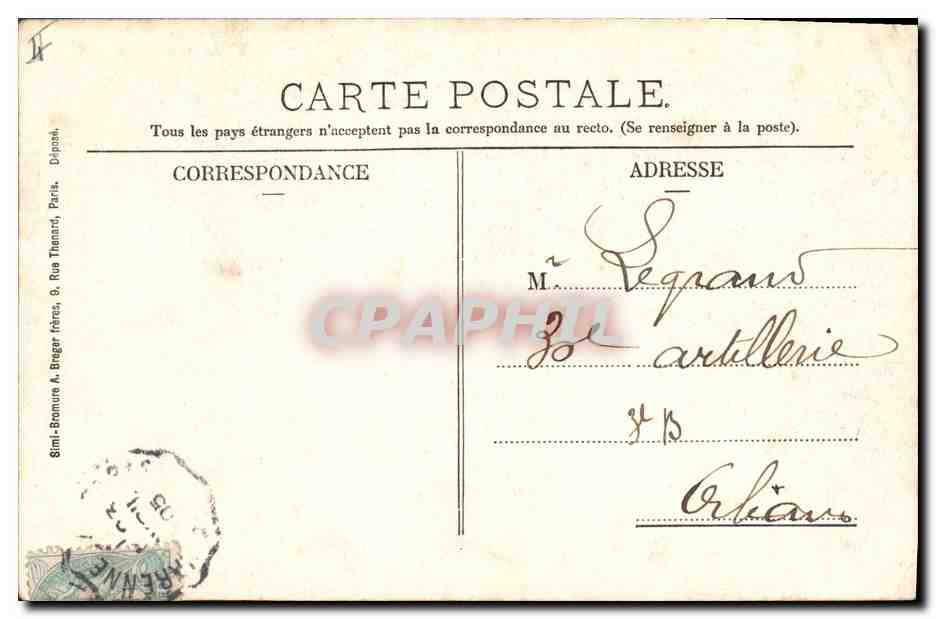 CPA Folklore Alsace Lorraine — Verso