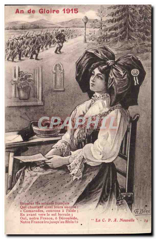 CPA Folklore Alsace An de gloire 1915 Militaria